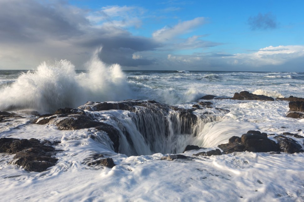 Wave Breaking at Thor's Well