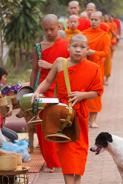 Monks Collecting Morning Alms in LP