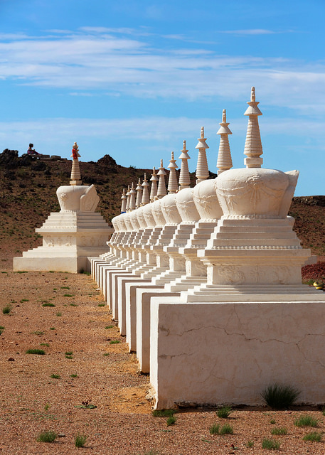 White Stupas at the Energy Center